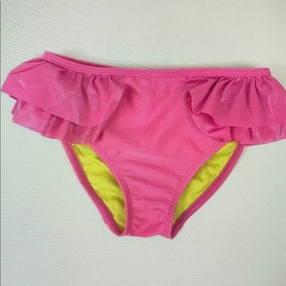 Pink Ruffled Kids Swim Bottoms - Picture 1 of 3